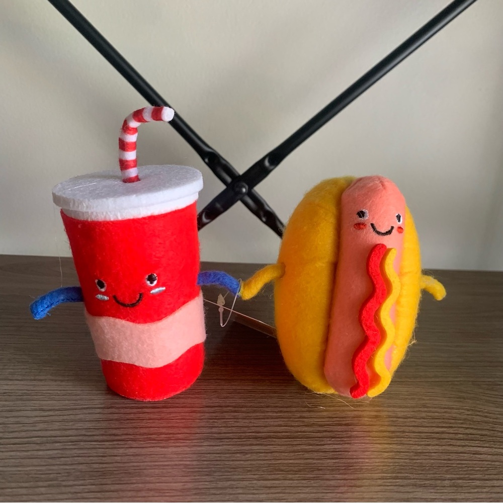 NWT Sun Squad Hot Dog & Soda/Shake Felt Figures Target 2025